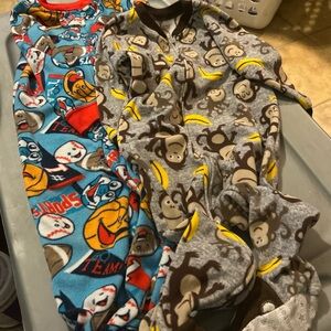 Monkey and Sports Themed Kids Pajamas Set